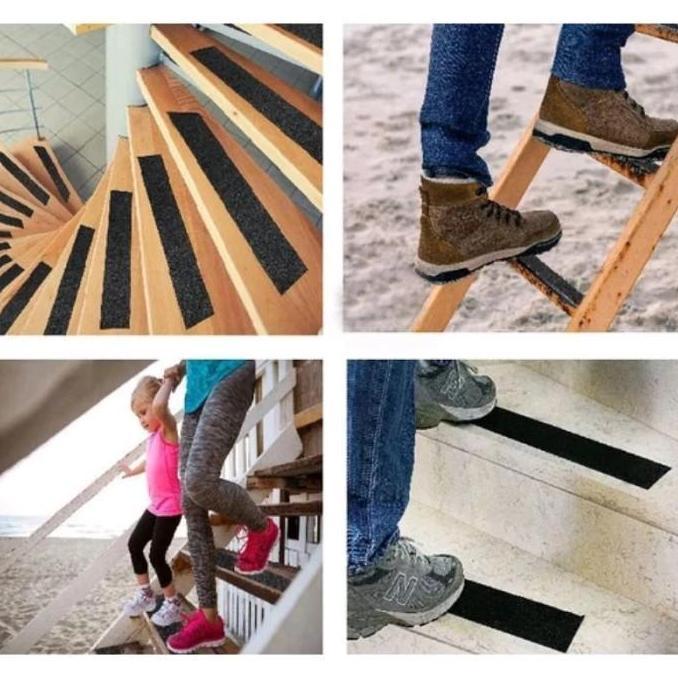 VIVIJEE LBX Stiker Lakban Tempel Lantai Anti Slip Tape Licin Plakban Aspal Pasir Silika PVC Kasar Le