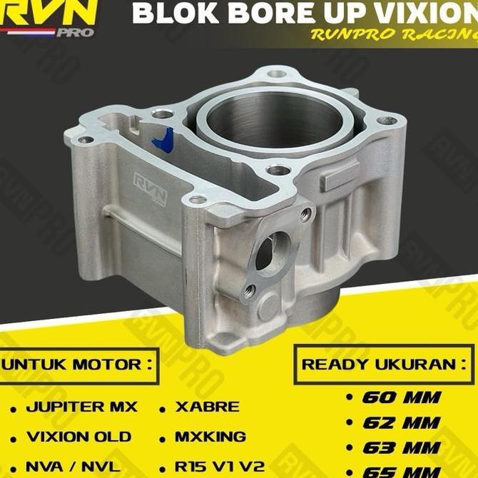BLOK SEHER BORING BORE UP JUPITER MX VIXION VIXION 60 62 63 60MM 62MM 63MM 65MM BORE UP ORINAL RVN