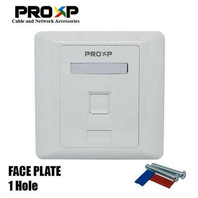 Face Plate - Face Panel RJ45-RJ11 PROXP 1 Hole