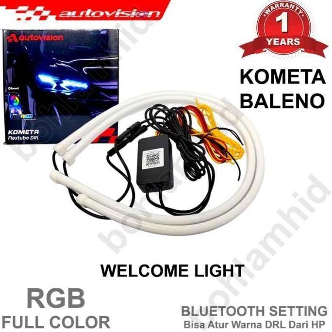 Drl Led Autovision Kometa Bianca + Drl Mobil Sein Alis Putih Kuning