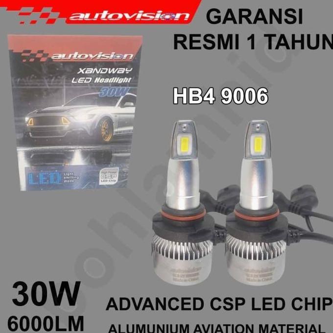 Lampu Led Hb3 Autovision Xandway Headlamp 6000K Lampu Jauh High Beam - Hb4 9006