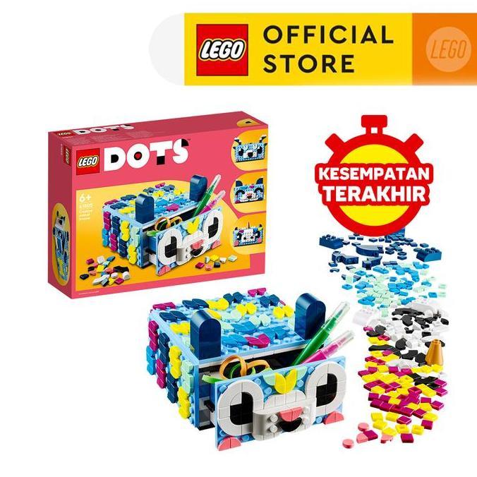 LEGO DOTS 41805 Creative Animal Drawer (643 Pieces), Building Block, Toys, Bricks