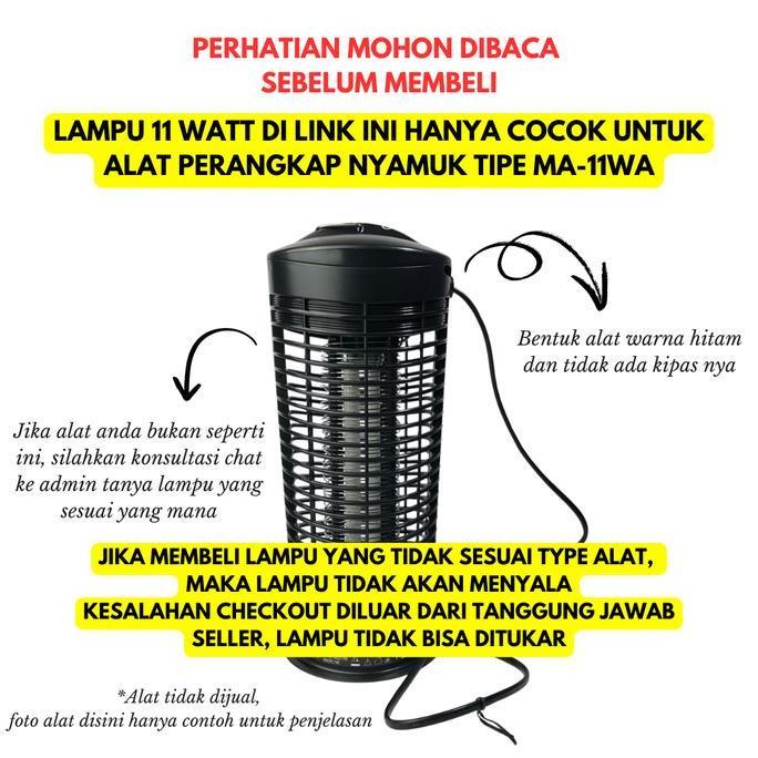 Clenesc- Lampu Uv Perangkap Nyamuk 11 Watt Pl Fsl Refill Krisbow Insect Ma-11W
