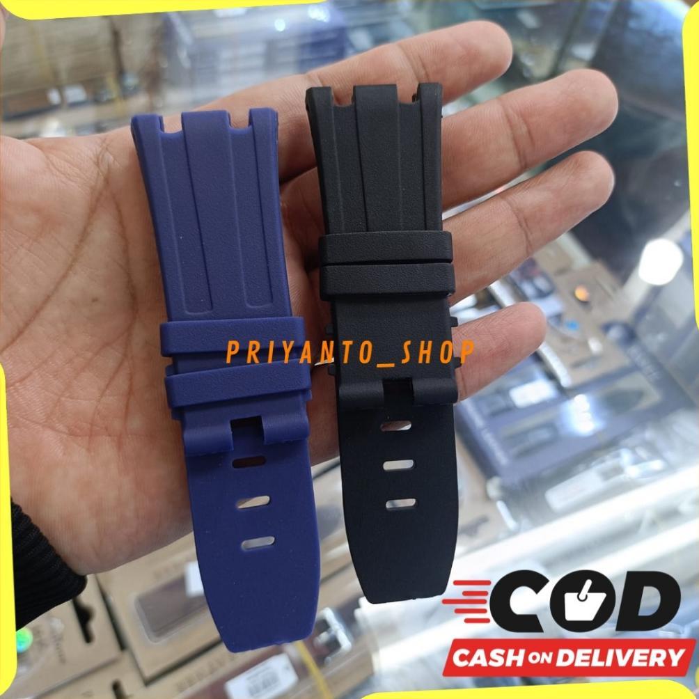 Strap Tali Jam Tangan Rubber AP Audemars Piguet 28mm Tanpa Buckle aksesoris jam