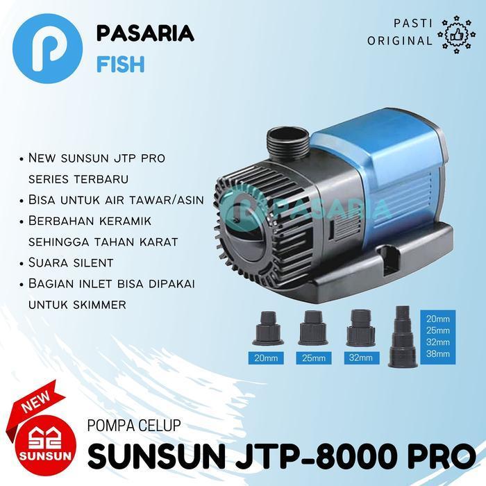 NEW SUNSUN PRO JTP8000/JTP 8000 Pompa/Pumpa Celup Kolam Ikan Low Watt