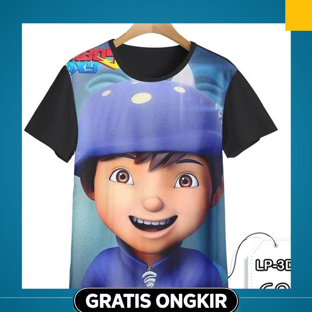 Baju Boboiboy Angin Printing 3D Baju Kartun Tv Favorit Anak #Lp3D-62