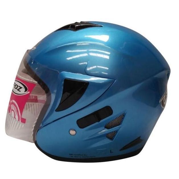 Helm Half Face Foz Voltus Solid Ice Blue L