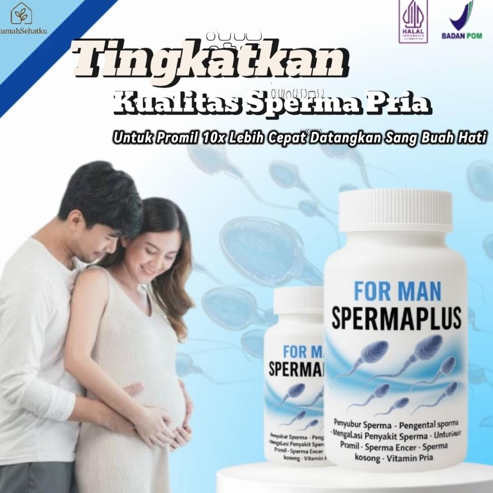 (Terbaru) SPERMA PLUS  Suplemen Herbal Penyubur Sperma Pria Pengental Sperma Penambah Sperma Kosong 