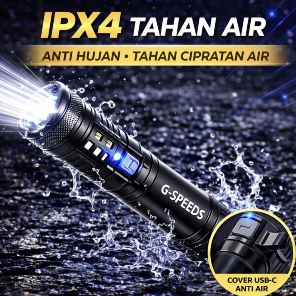 KAVELA [COD] SENTER LED SUPER TERANG 10000 LUMENS ZOOM JARAK JAUH 5KM BATERAI BESAR 35000MAH TAHAN A