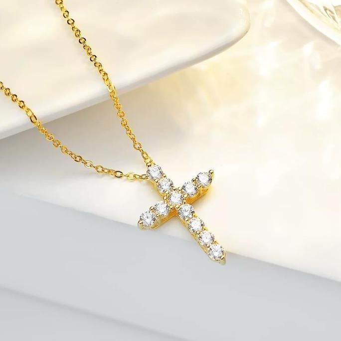 COD Kalung Salib Rosario Asli Titanium Lapis Emas Asli Anti Karat Kalung Salib Rosario Anti Pudar An