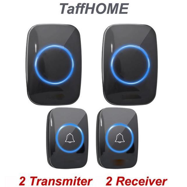 Bel Pintu Rumah Bell Wireless Remote Doorbell Taffhome Cacazi