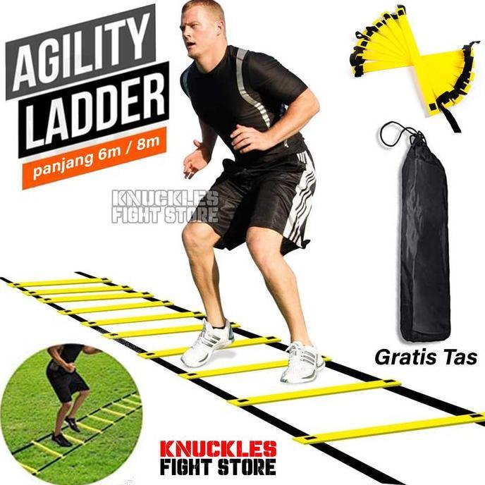 Agility Ladder Tangga Tali Olahraga Kelincahan Ketangkasan 6-8 meter Agility Leg
