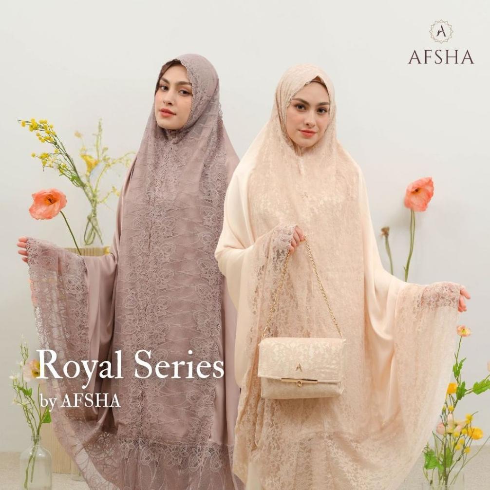 Mukena Premium Royal Afsha Silk With Exclusive Pouch