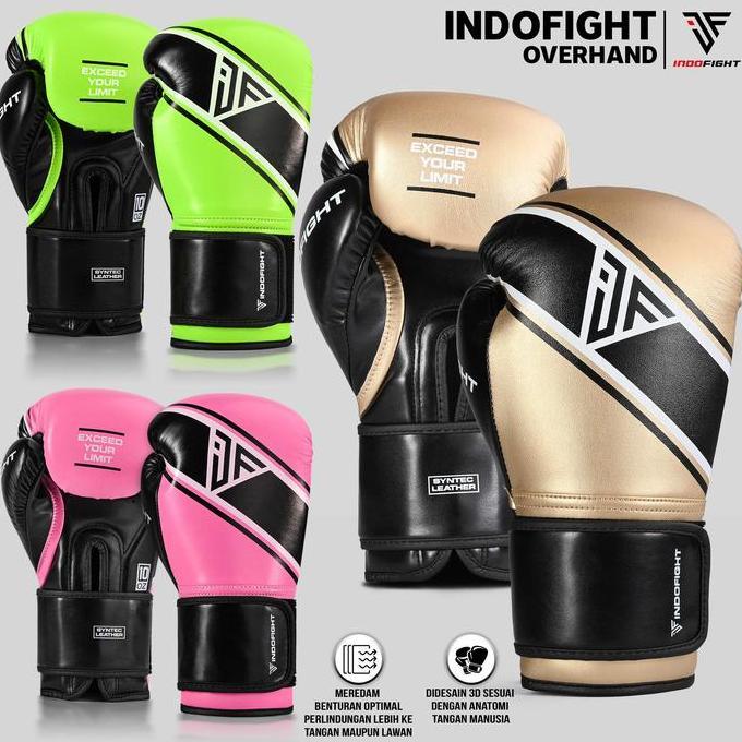 HARGA DISC - Gloves Muaythai Hook Sarung Boxing Glove Training Sarung Tinju Dewasa 8oz,10oz,12oz,14o