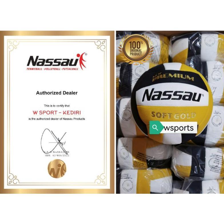 STARPEDIA BOLA VOLI VOLLY NASSAU NEW PREMIUM 3000 SOFT GOLD ORIGINAL TERLARIS