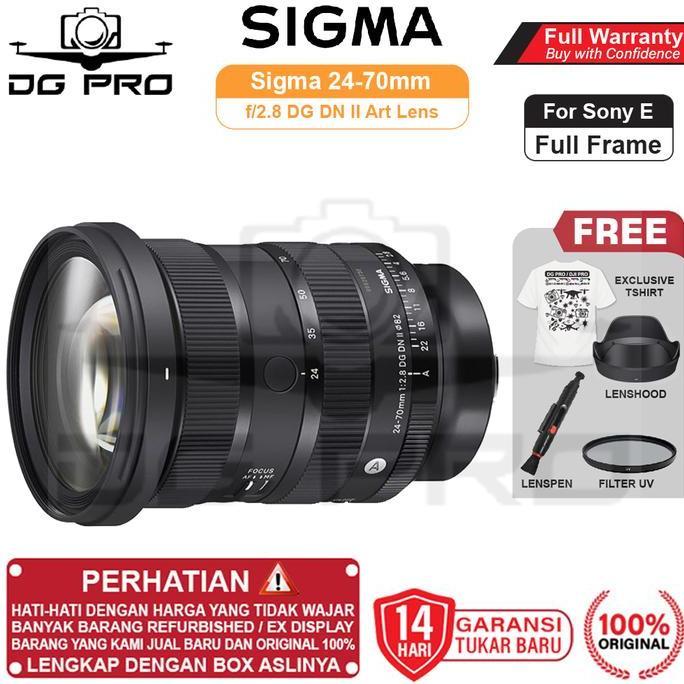 TERMURAH - Sigma 24-70mm f2.8 DG DN II Art for Sony E FullFrame Sigma 24-70 mm f/2.8 Original