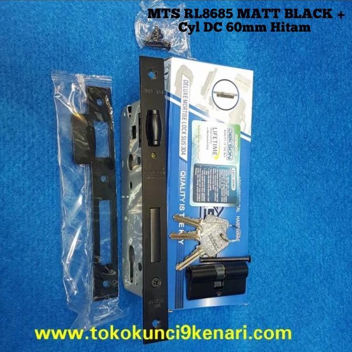 Kunci Pelor Hitam Dekson RL8685 Matt Black + Cyl DC 60mm Hitam