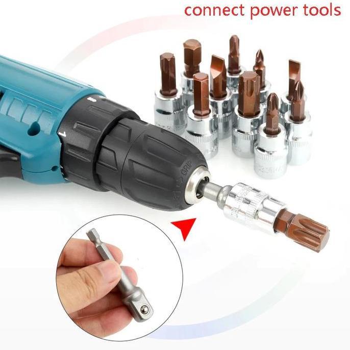BOTOF 6pcs/Set Mata hexagonal Hex Bit Socket 1/4 inch Mata hexagonal Hex Bit Socket
