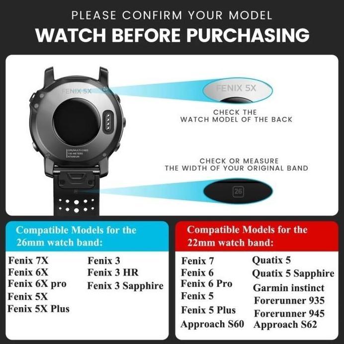STRAP GARMIN DESCENT MK1 / MK2I / MK3I 51MM SMARTWATCH STAINLESS STEEL 3 BEADS TALI JAM TANGAN RANTA