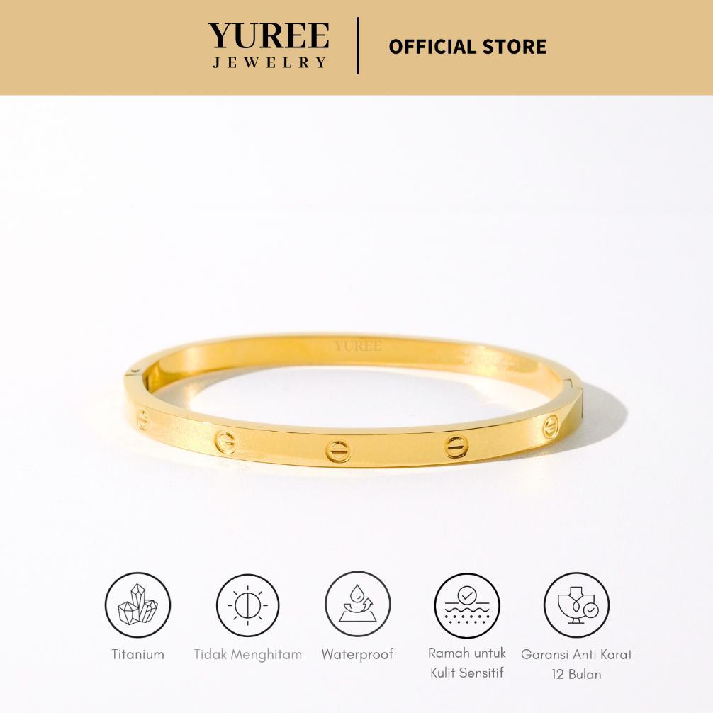 Yuree Diora Bracelet Slim 4Mm Perhiasan Gelang Bangle Titanium Anti Karat