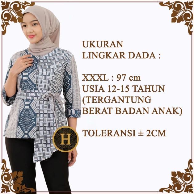 Promo  Baju Batik Anak Modern Atasan Batik Blouse Batik Anak Perempuan Cewek Sd Smp Sma Remaja 12-15