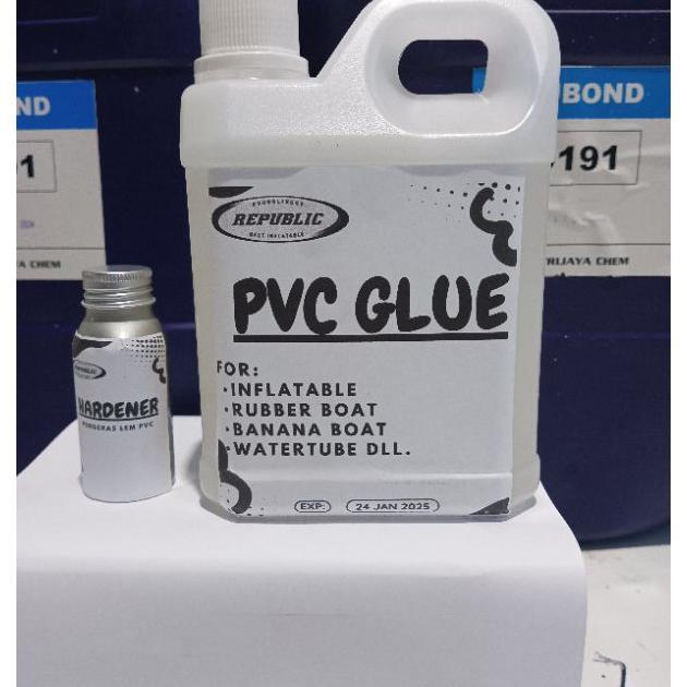 Lem Perahu Karet, Banana Boat, Lcr Dll Pvc Glue 1Liter + Hardener