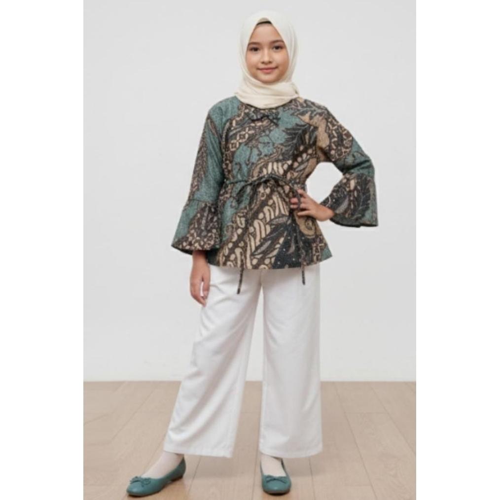 Discount Blus Batik Anak Perempuan,Baju Atasan Batik Anak Perempuan,Baju Seragam Batik Anak Perempua