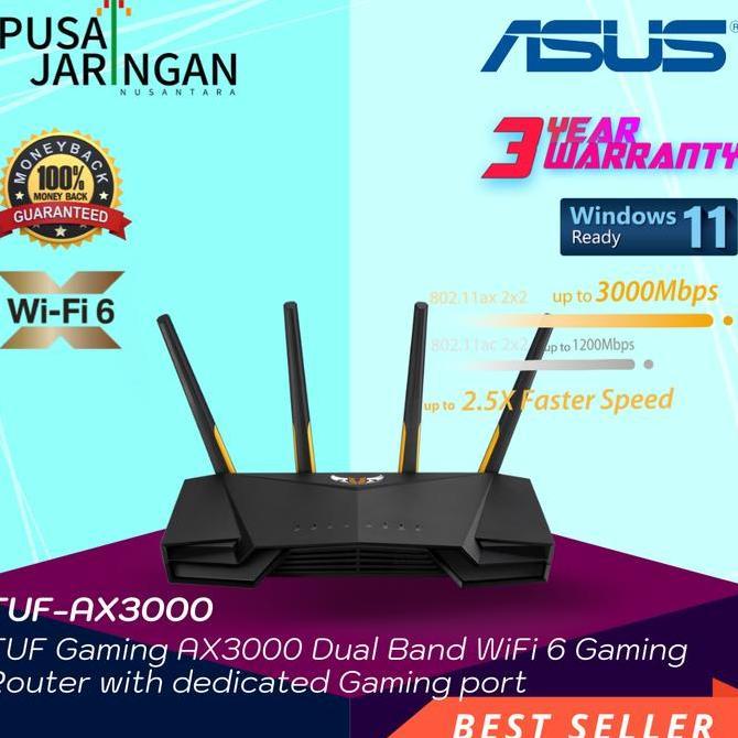 ASUS TUF-AX3000 AX3000 Dual Band WiFi 6 (802.11ax) Gaming Router