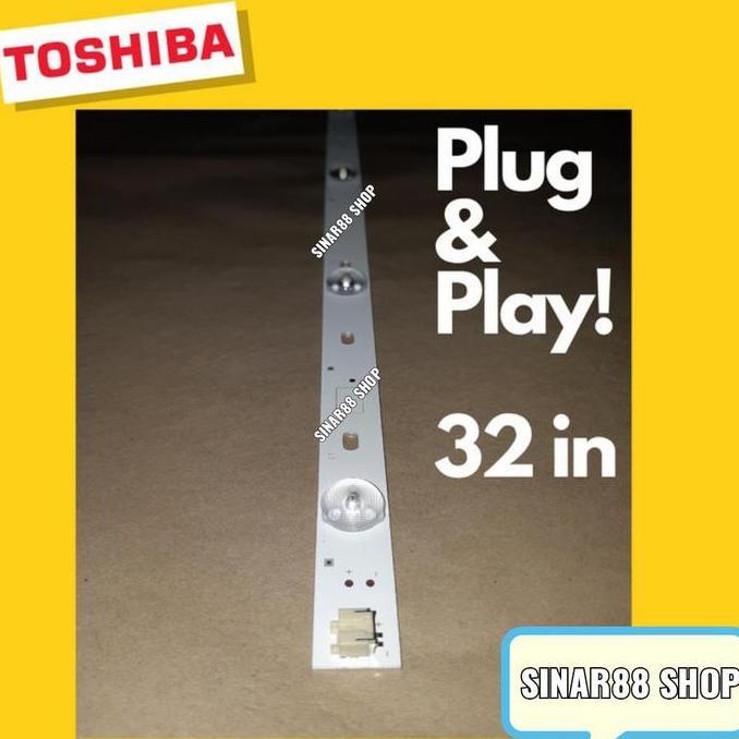TERMURAH - BACKLIGHT TV LAMPU TOSHIBA 32 INC 6 KANCING 3 VOLT LED BL 32P 32L