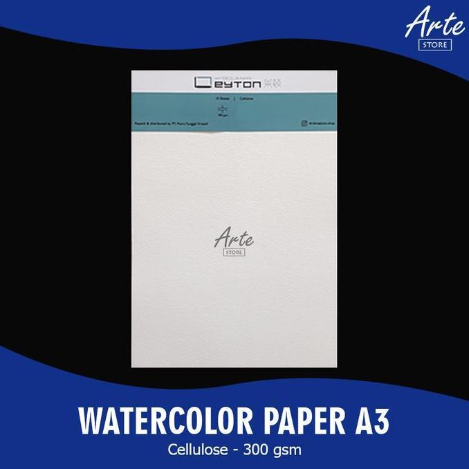 Lansungkirim- Kertas Gambar - Leyton Watercolor Paper A3 300 Gsm
