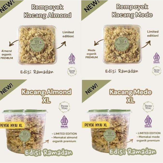 Dryfood- Peyek Nyai - Rempeyek Kacang Mede (Toples 5L) Xl