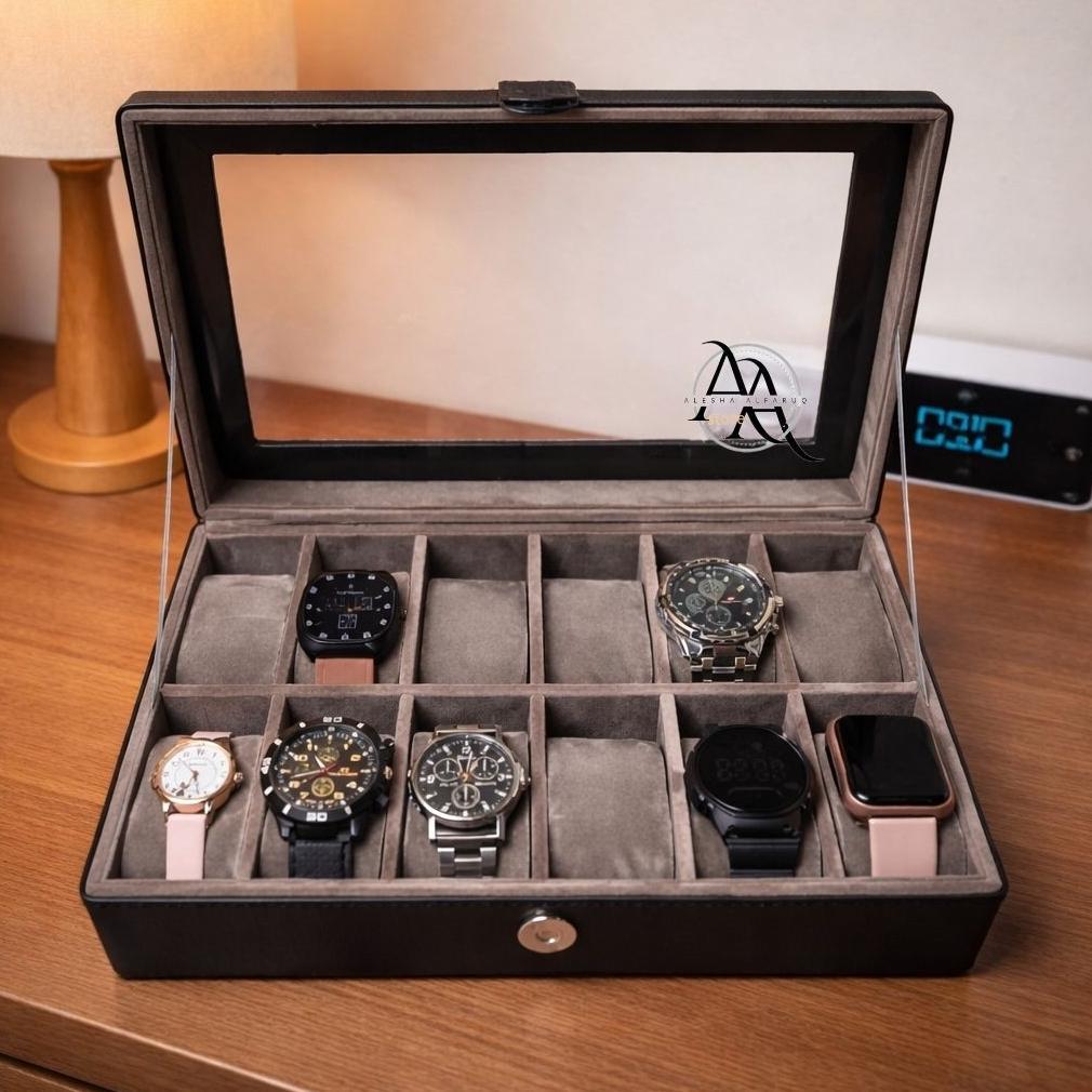 Watch box organizer 12 slot /kotak jam tangan isi 12 /Box jam tangan isi 12/tempat jam tangan isi  1