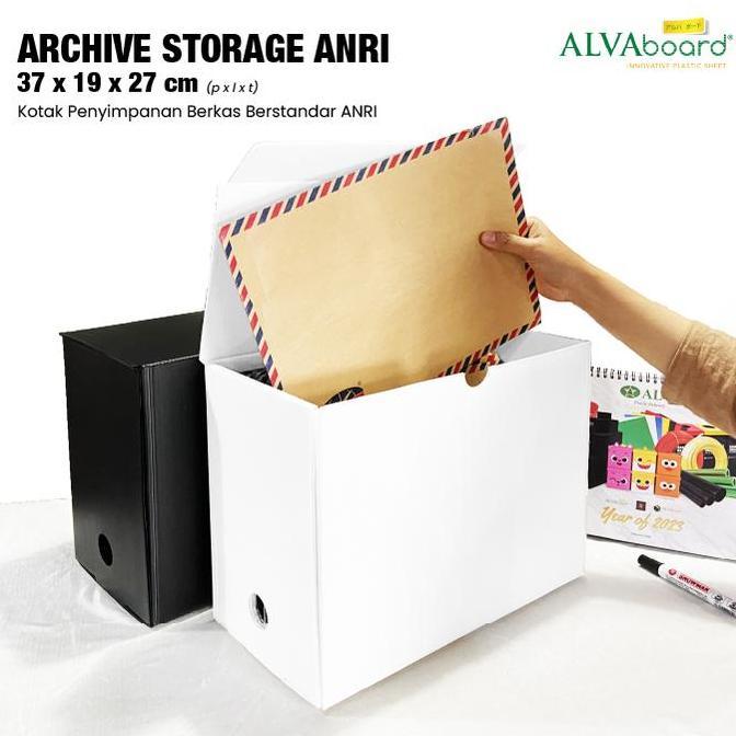 Salva- Kardus Dokumen Arsip Alvaboard Box Standar Bi Ukuran 37X19X27 Cm (P X L X T)