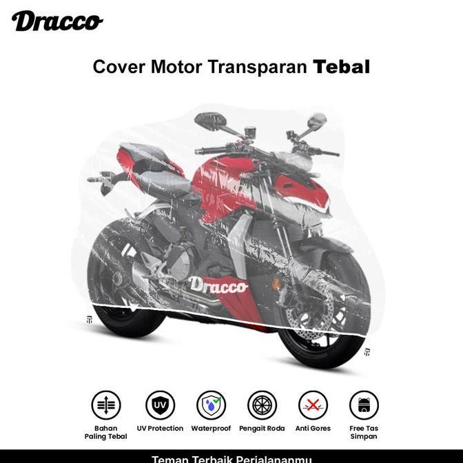 cover motor DUCATI waterproof tebal transparan bening premium sarung motor DUCATI