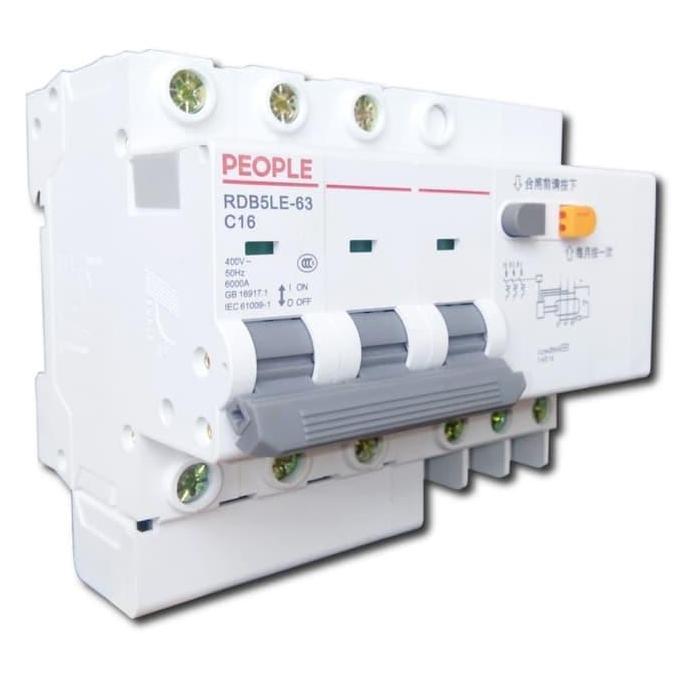 Rccb / Elcb / Rcbo Peopel 3Pole 16A Terbaru 