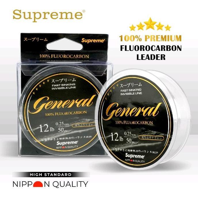 Jaaminkwalitas- Senar Leader Supreme General Fluorocarbon Soft 50M Senar Pancing
