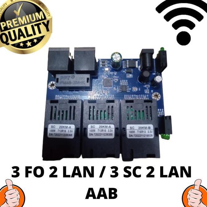Mmhstore- Media Converter 3 Fo Lan Pcb Konverter