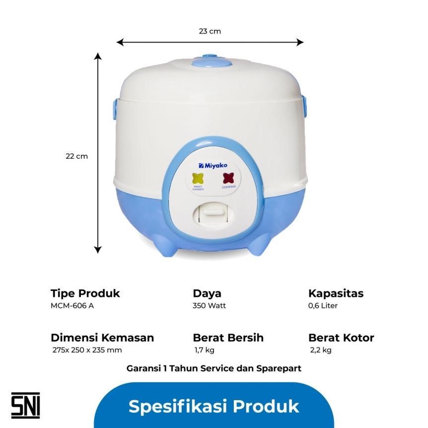 HOT DEALS Magic Com Mini Rice COoker Miyako MCM606A MCM 606A MCM-606