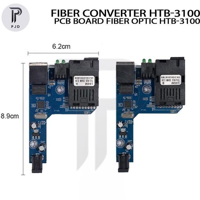 Mmhstore- Pcb Net Htb-3100 A+B Side A Side B Fiber Optic Media Converter Fo