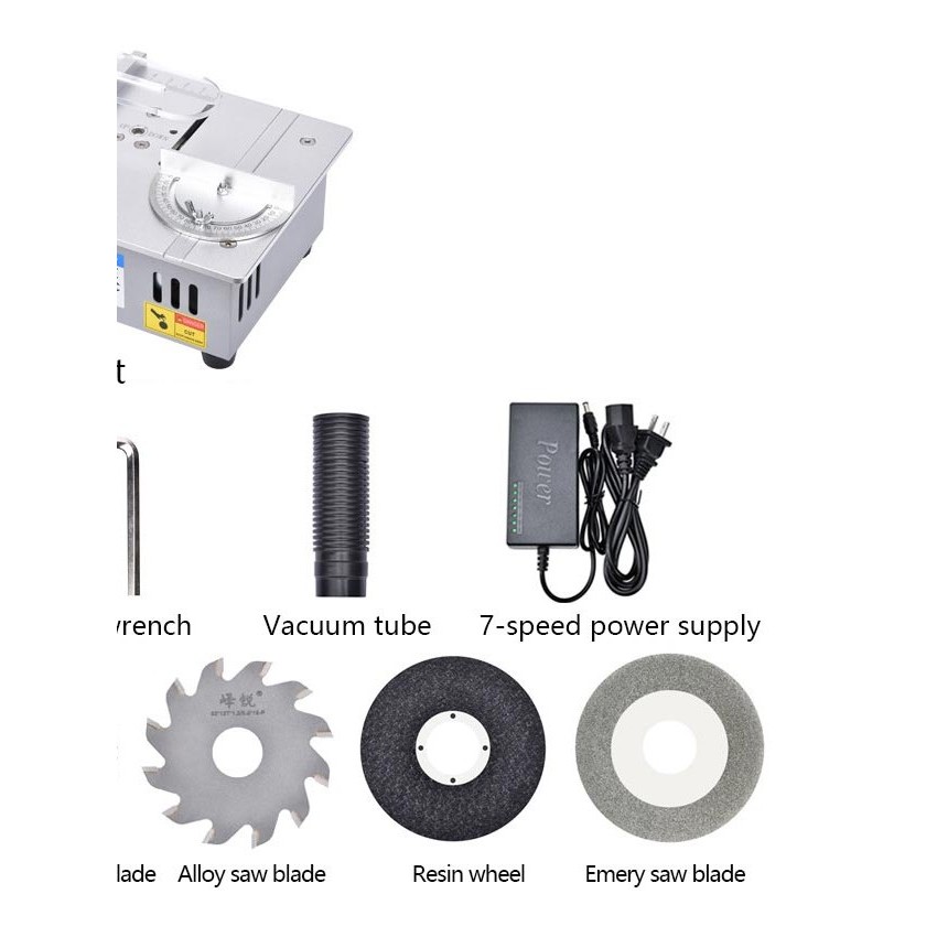 Table Saw Mini Portable / gergaji meja Serbaguna mesin potong kayu besi Untuk Pengerjaan Kayu Meja M