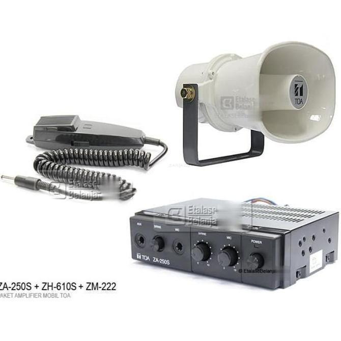 Promo PAKET AUDIO MOBIL - AMPLIFIER MOBIL TOA ( AMPLIFIER + MIC + SPEAKER ) Diskon
