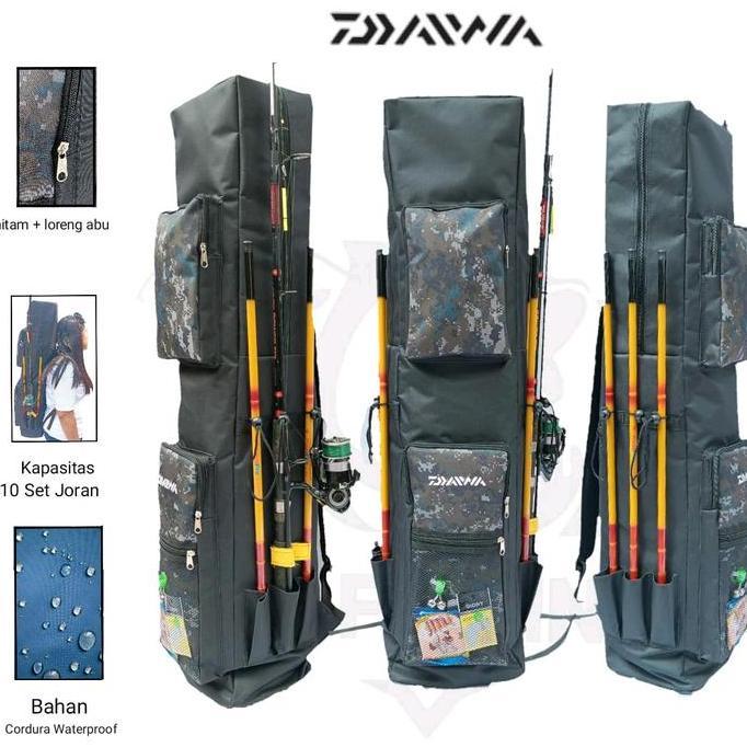 Jaaminkwalitas- Tas Pancing Jumbo Dai Ransel Kotak B Size Cordura Terproof 100Cm Buat Joran Tegek Jo