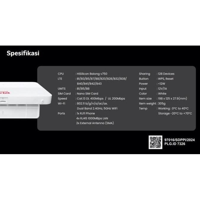 Adabanyak- Huawei B636 Modem Router Orbit Max H Telkomsel