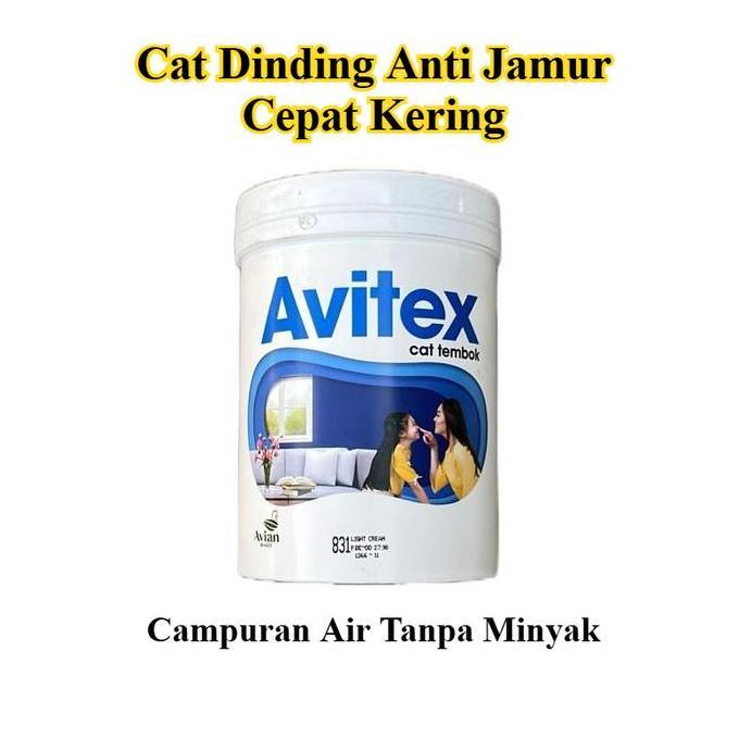 Handiknastujuh - Cat Tembok Avitex 1 Kg Interior & Plafon | Cat Avitex Putih Warna Matt Tidak Kilap 