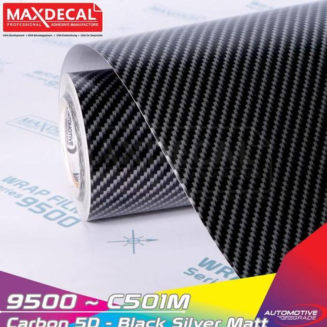 Maxdecal Maxdecal 7500 Carbon 5D Silver Black C501M Matte Doff Printed