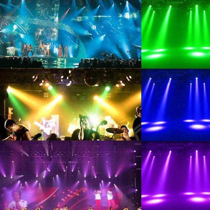 Lampu Laser Sorot Lighting Panggung Mini LED Disco RGB Putar HARA