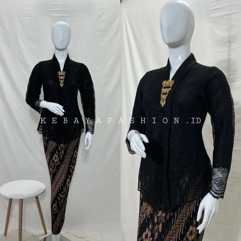 Terbaru Setelan Kebaya Floy Brokat Lengan Panjang / Baju Kebaya Kartini Wisuda Kondangan Modern / Ke