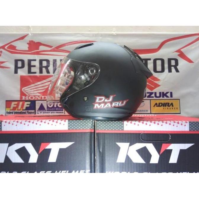 KYT Dj Maru HITAM DOFF BLACK DOFF