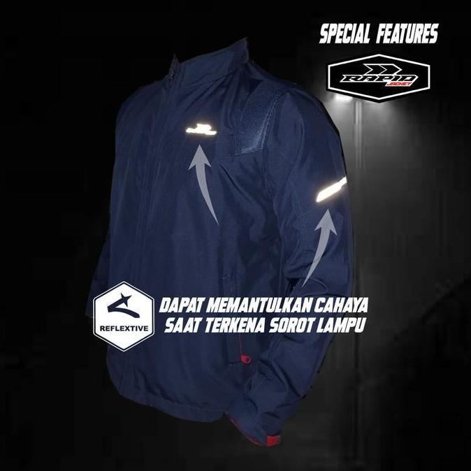 Uomo- Skyline Jaket Motor Pria Rapid Anti Angin