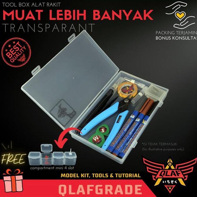ibolali_ - TOOL BOX ALAT RAKIT - KOTAK  PENYIMPANAN TRANSPARANT compartment model kit gundam  tools